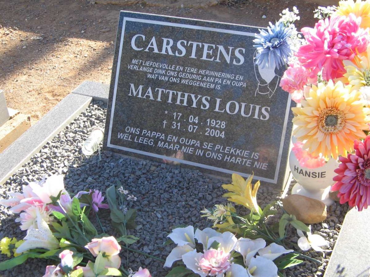 CARSTENS Matthys Louis 1928-2004
