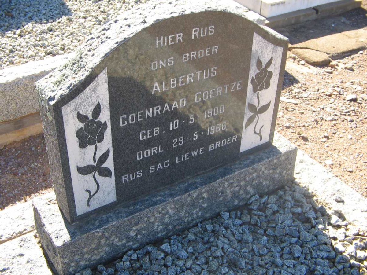 COERTZE Albertus Coenraad 1900-1966