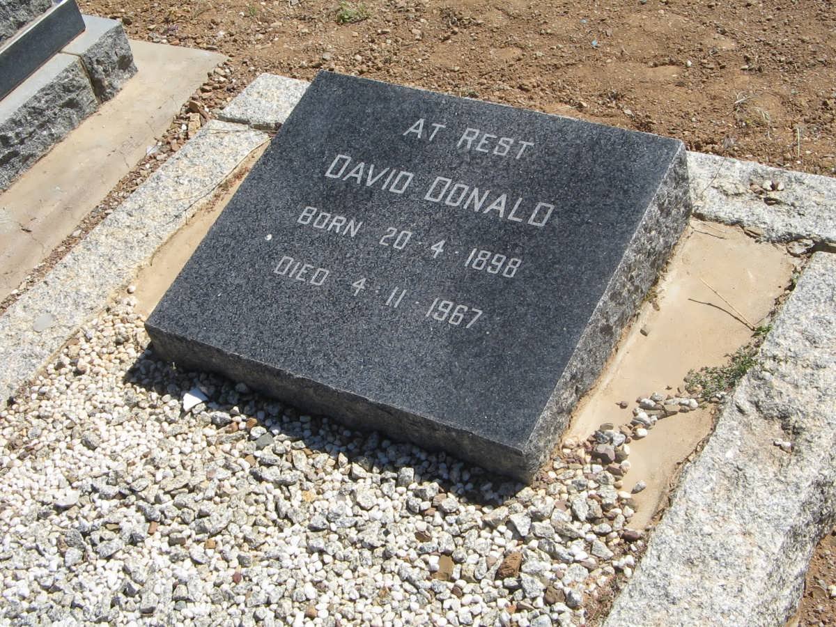 DONALD David 1898-1967