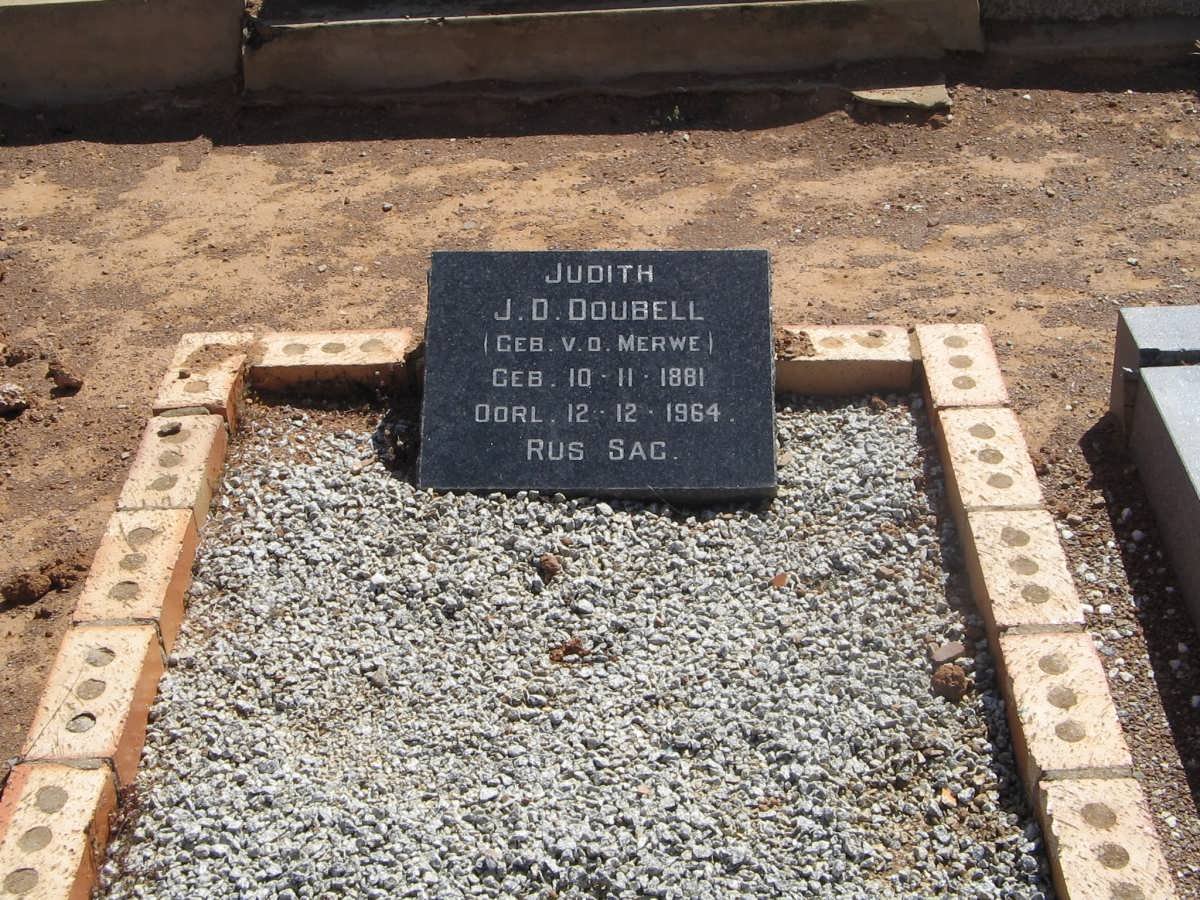 DOUBELL Judith J.D. nee V.D. MERWE 1881-1964