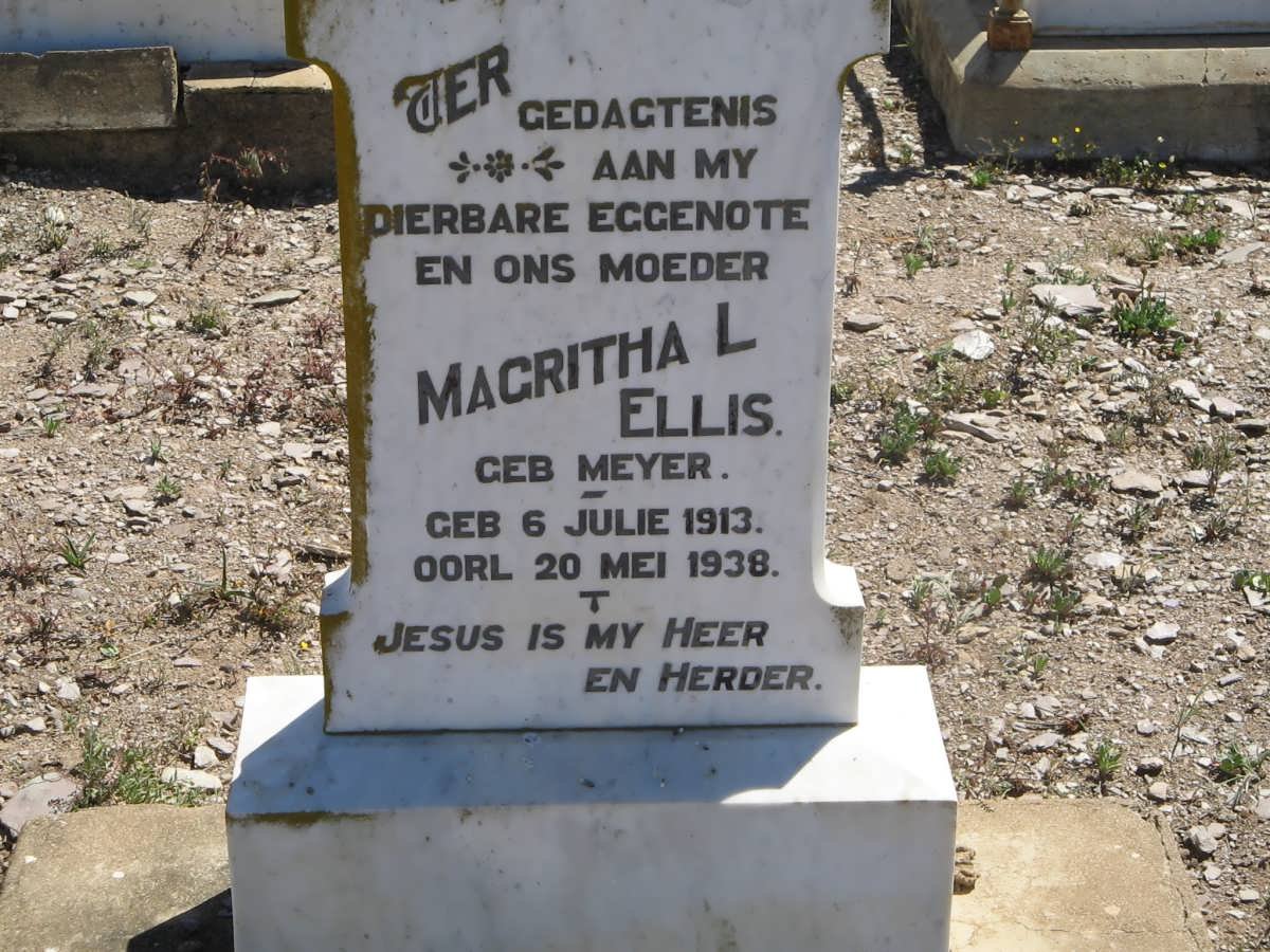 ELLIS Magritha L. nee MEYER 1913-1938