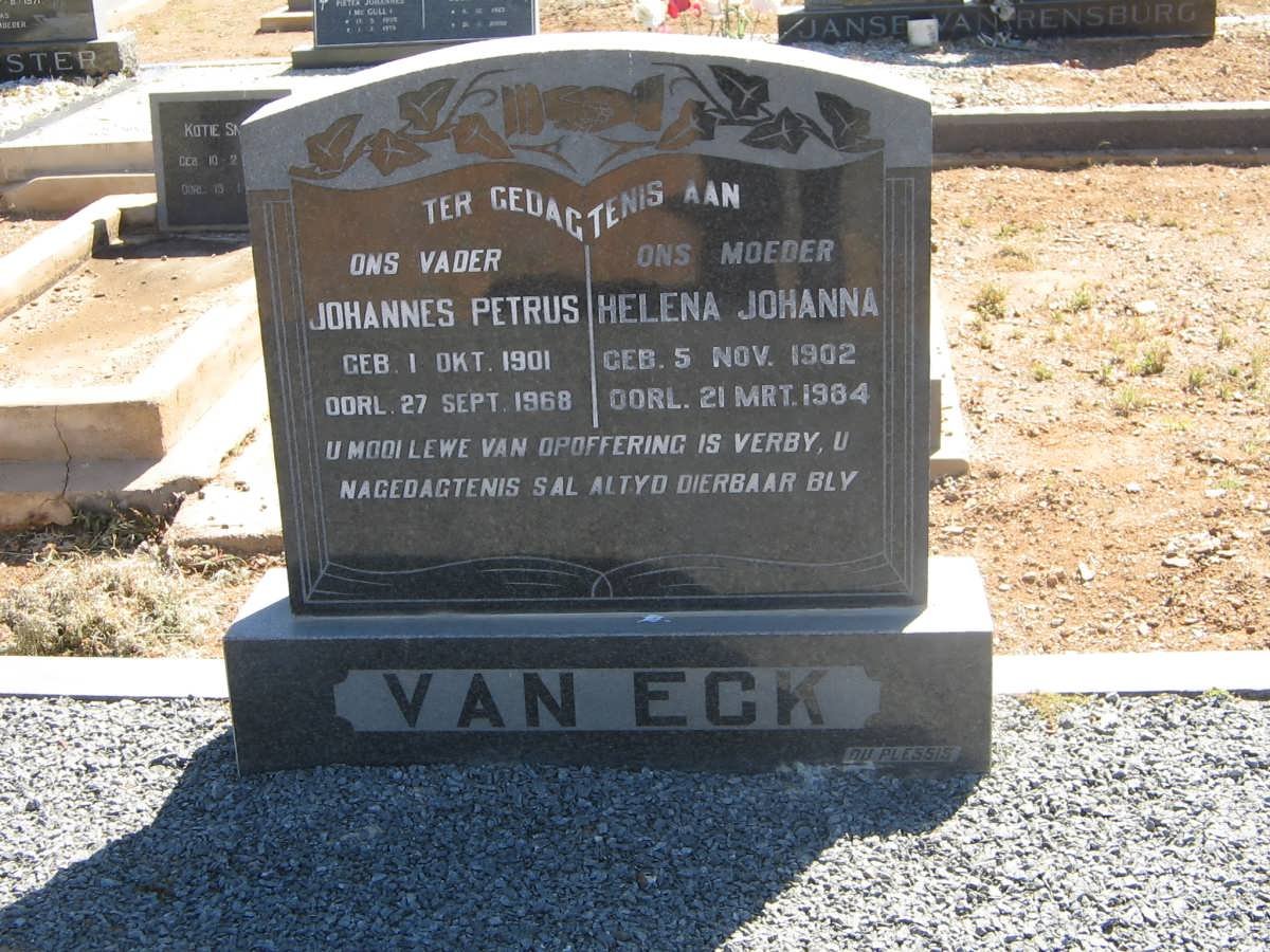 ECK Johannes Petrus, van 1901-1968 &amp; Helena Johanna 1902-1984