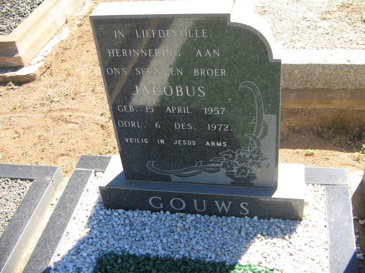 GOUWS Jacobus 1957-1972