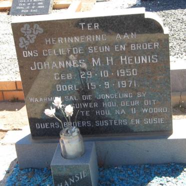 HEUNIS Johannes M.H. 1950-1971