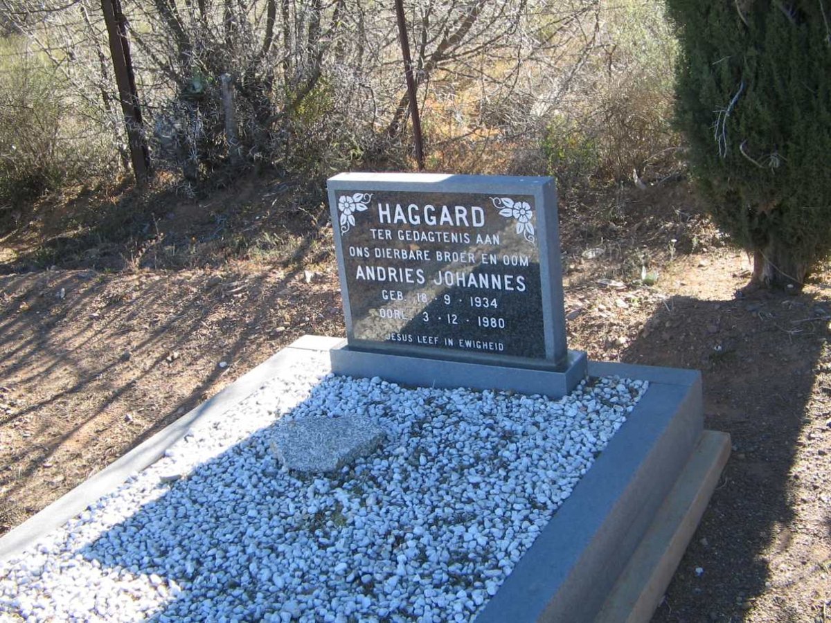 HAGGARD Andries Johannes 1934-1980