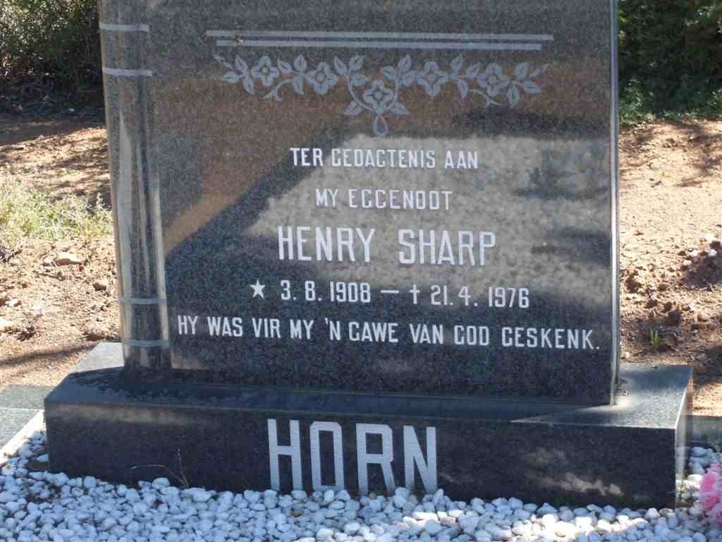 HORN Henry Sharp 1908-1976
