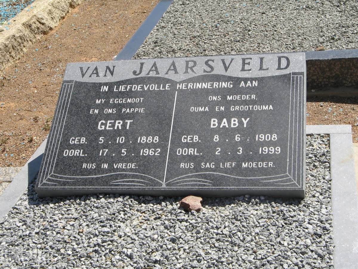 JAARSVELD Gert, van 1888-1962 &amp; Baby 1908-1999