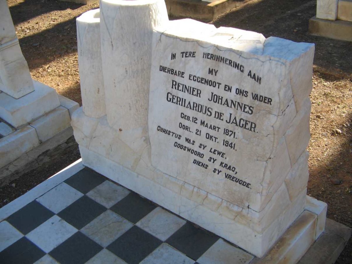 JAGER Reinier Johannes Gerhardus, de 1871-1941