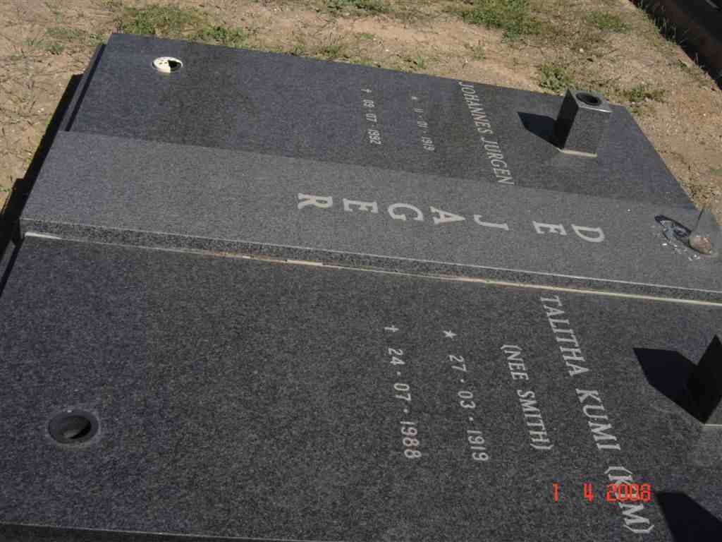 JAGER Johannes Jurgens, de 1919-1992 &amp; Talitha Kumi SMITH 1919-1988