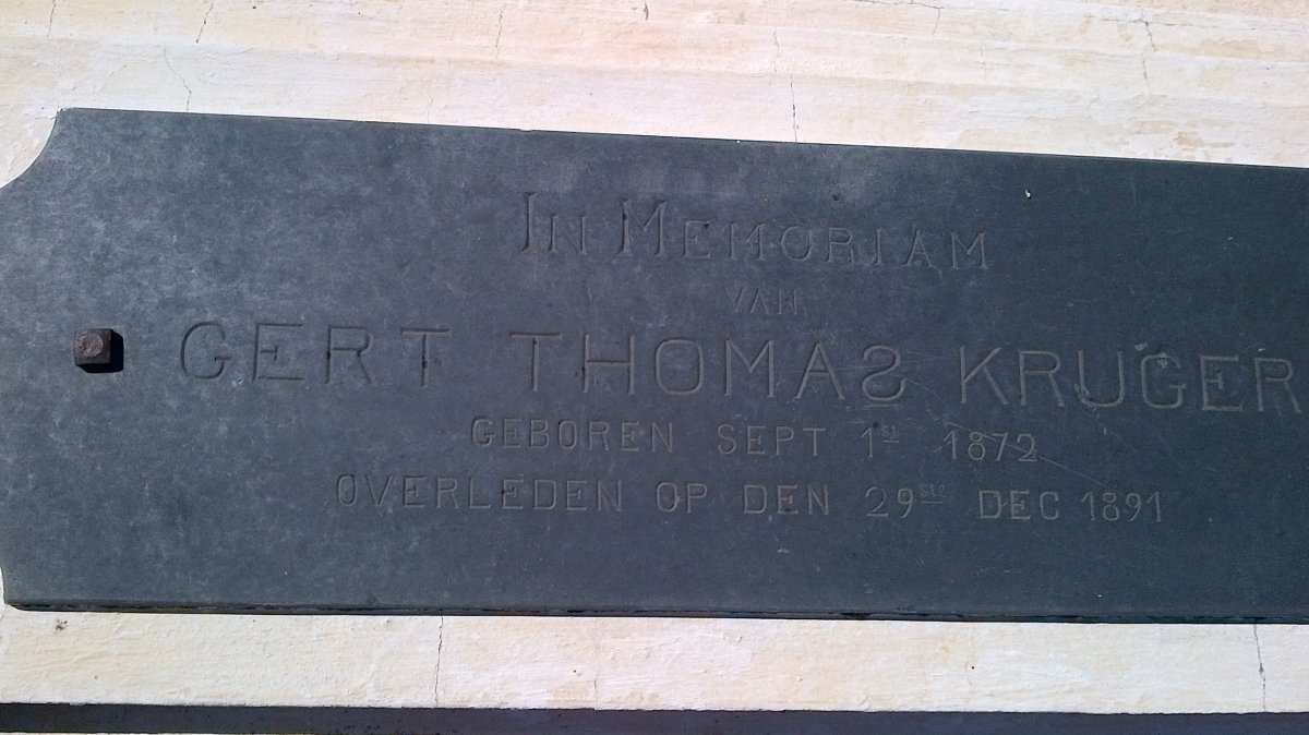 KRUGER Gert Thomas 1872-1891