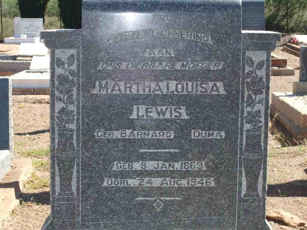 LEWIS Martha Louisa nee BARNARD 1869-1946