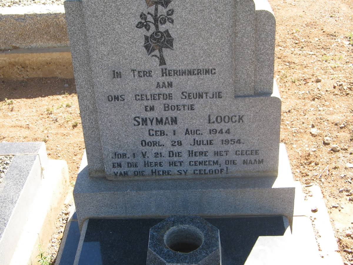 LOOCK Snyman 1944-1954