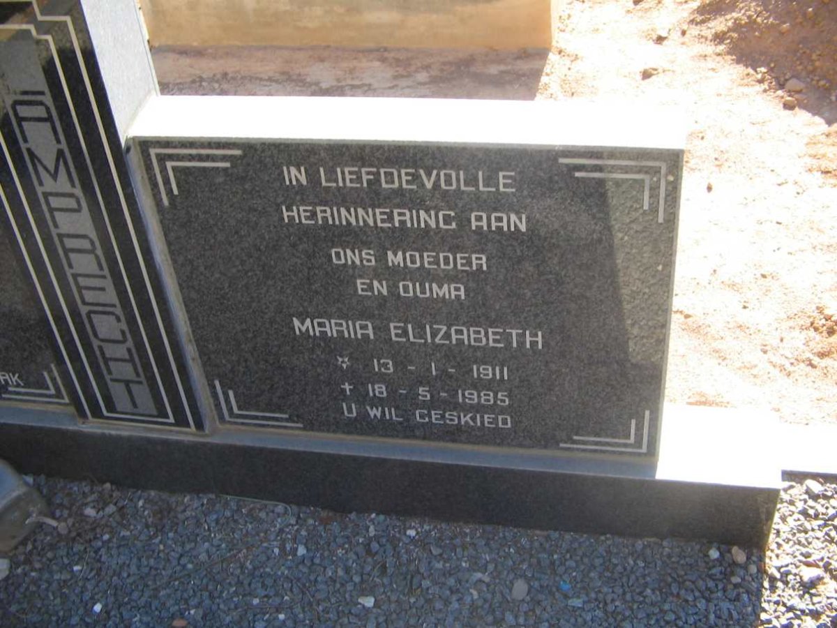 LAMPRECHT Maria Elizabeth 1911-1985