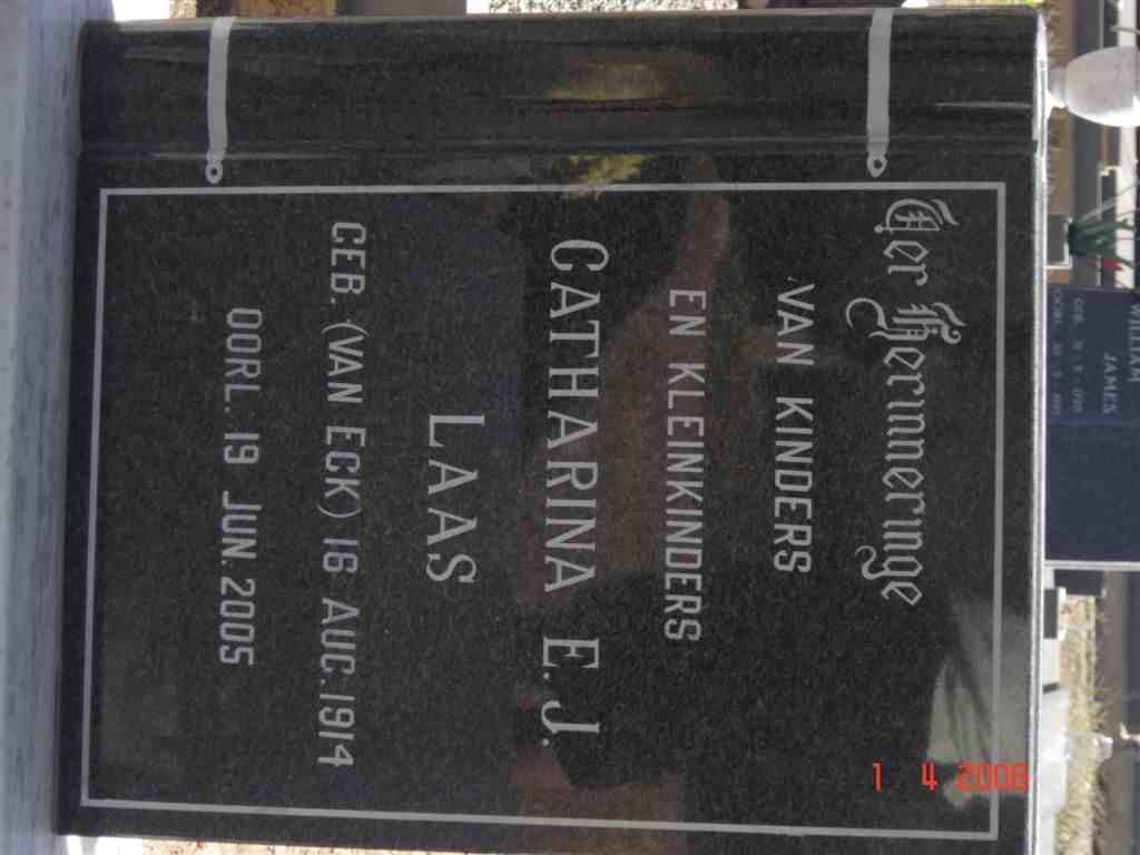 LAAS Catharina E.J. nee VAN ECK 1914-2005