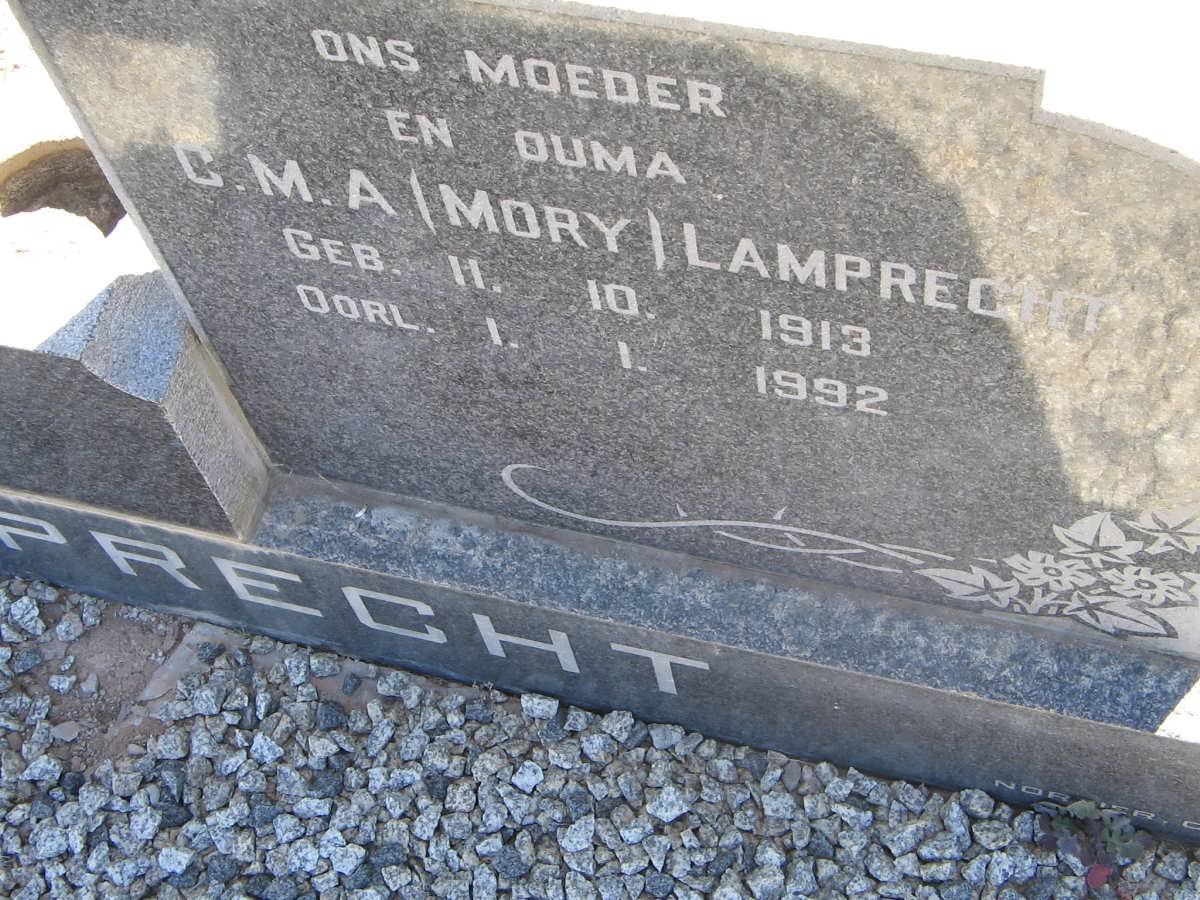 LAMPRECHT Adriaan Jacobus 1912-1967 &amp; C.M.A. 1913-1992