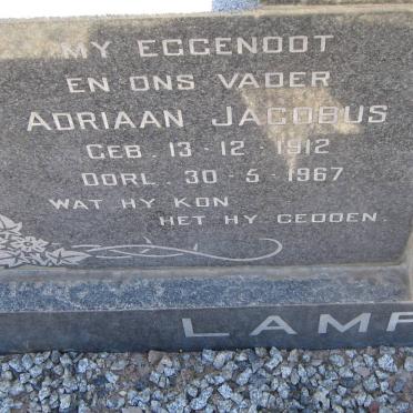 LAMPRECHT Adriaan Jacobus 1912-1967 &amp; C.M.A. 1913-1992