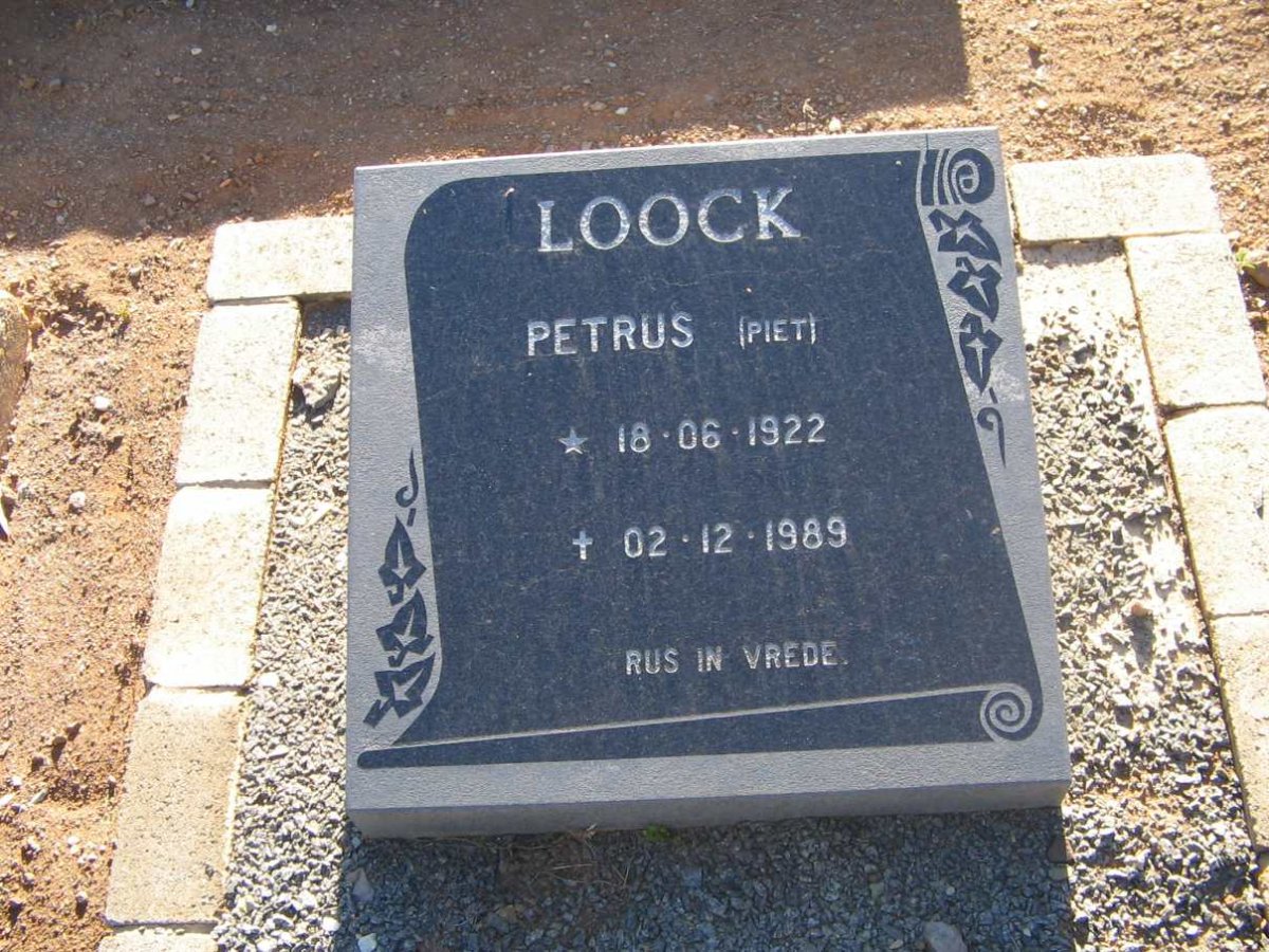 LOOCK Petrus 1922-1989