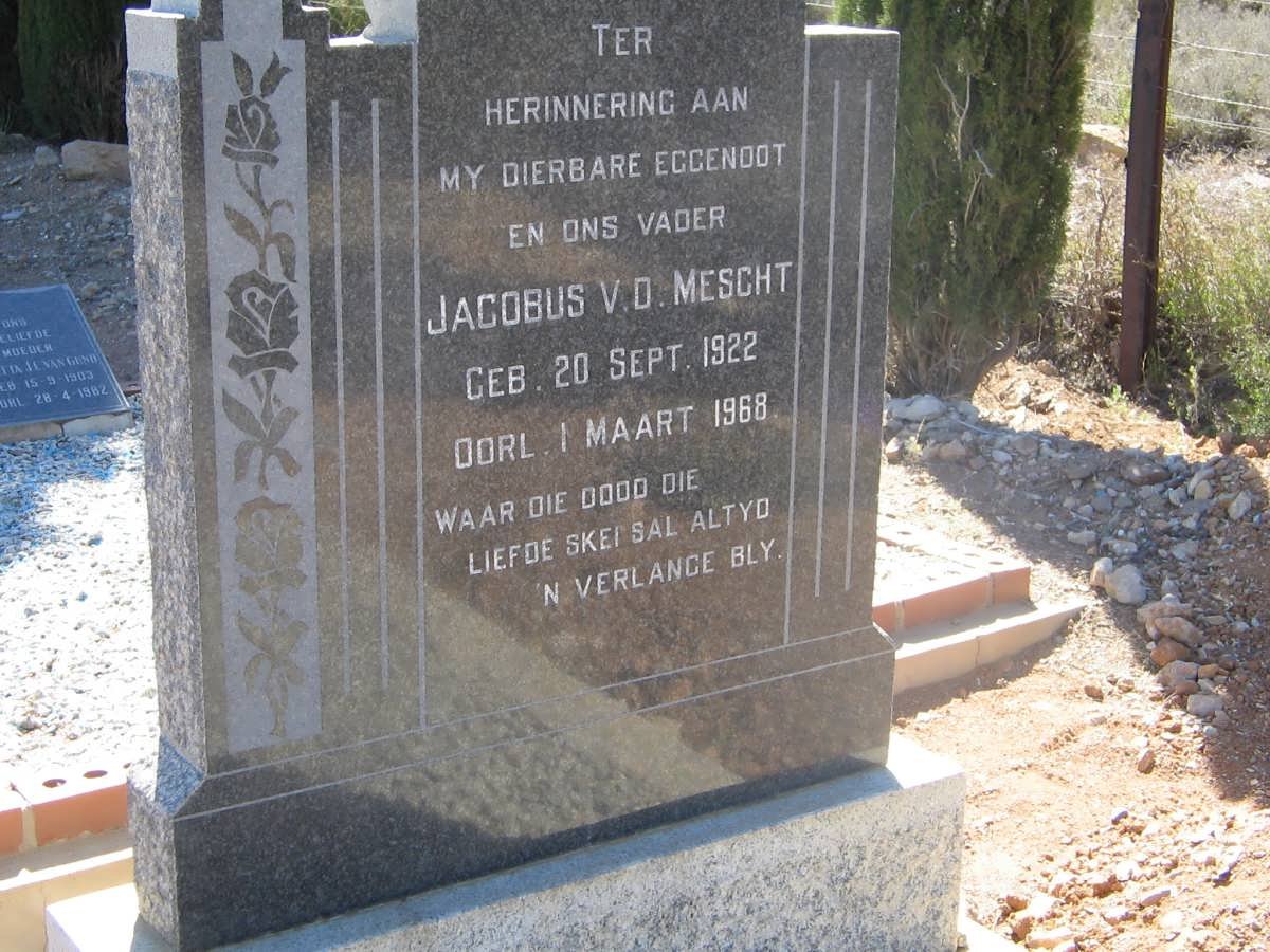 MESCHT Jacobus, v.d. 1922-1968