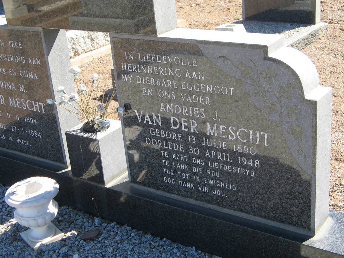 MESCHT Andries J., van der 1890-1948 &amp; Catharina M. 1894-1984
