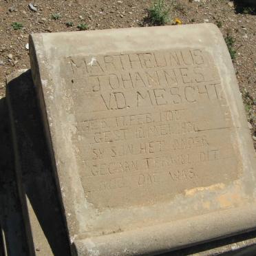 MESCHT Martheunus Johannes, v.d. 1902-1934