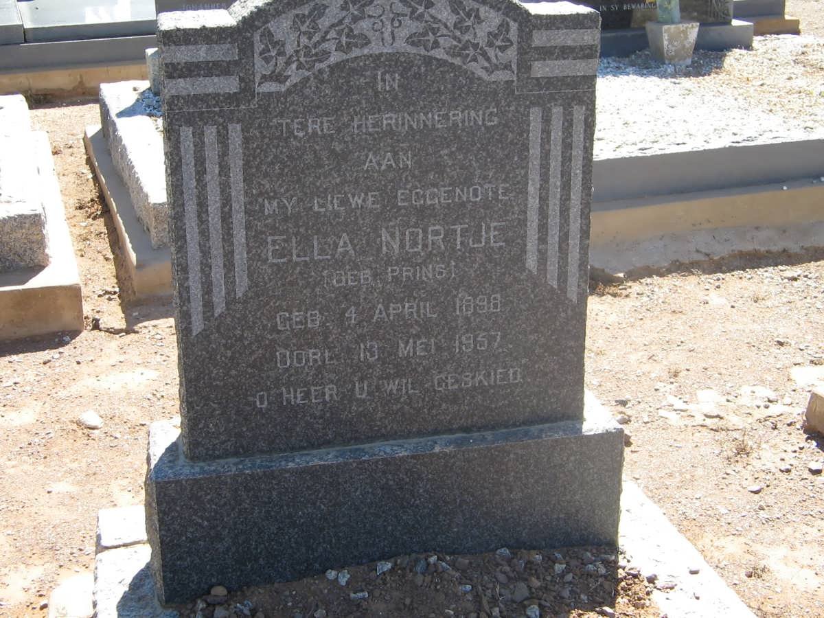 NORTJE Ella nee PRINS 1898-1957