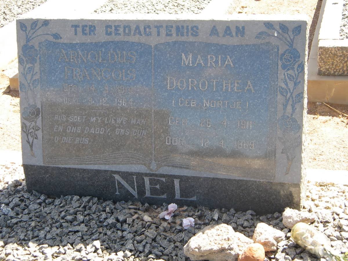 NEL Arnoldus Francois 1914-1964 &amp; Maria Dorothea NORTJE 1911-1969