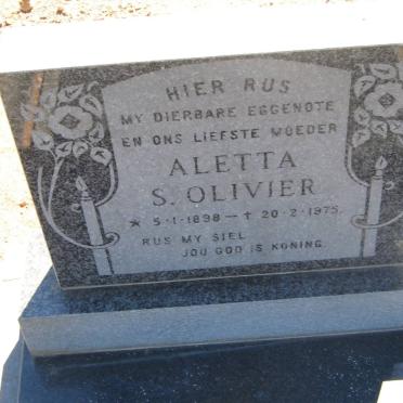 OLIVIER Aletta S. 1898-1975