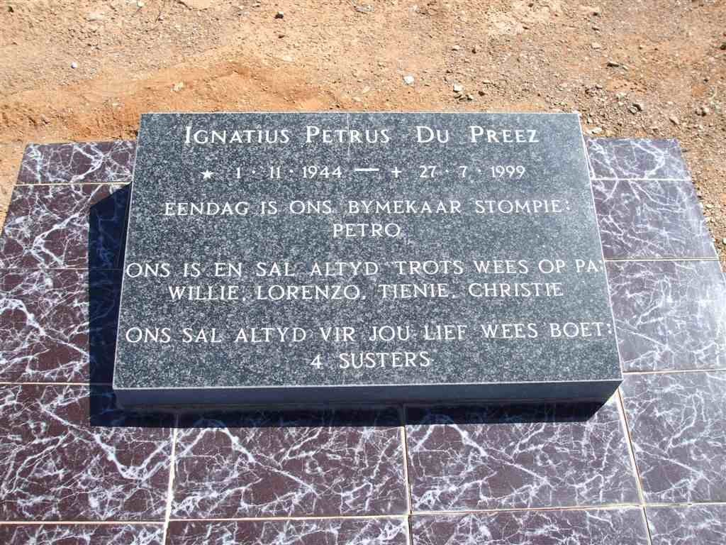 PREEZ Ignatius Petrus, du 1944-1999