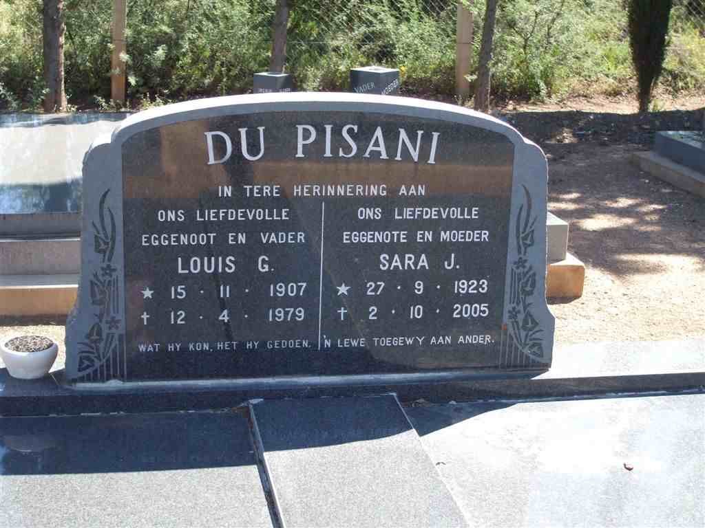 PISANI Louis G. 1907-1979, du &amp; Sara J. 1923-2005