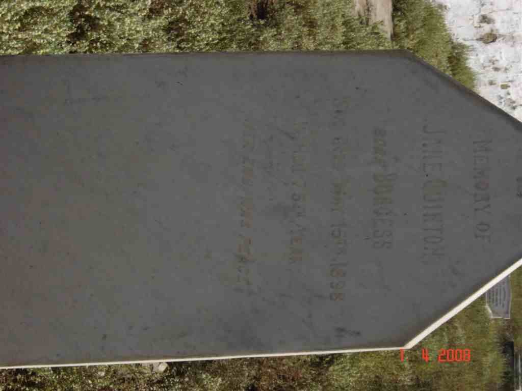 QUINTON Jane nee BURGESS -1898