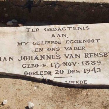 RENSBURG Jan Johannes, van 1889-1943