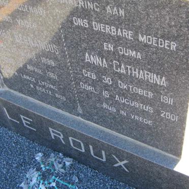 ROUX Andries Bernardus, le 1899-1961 &amp; Anna Catharina 1911-2001