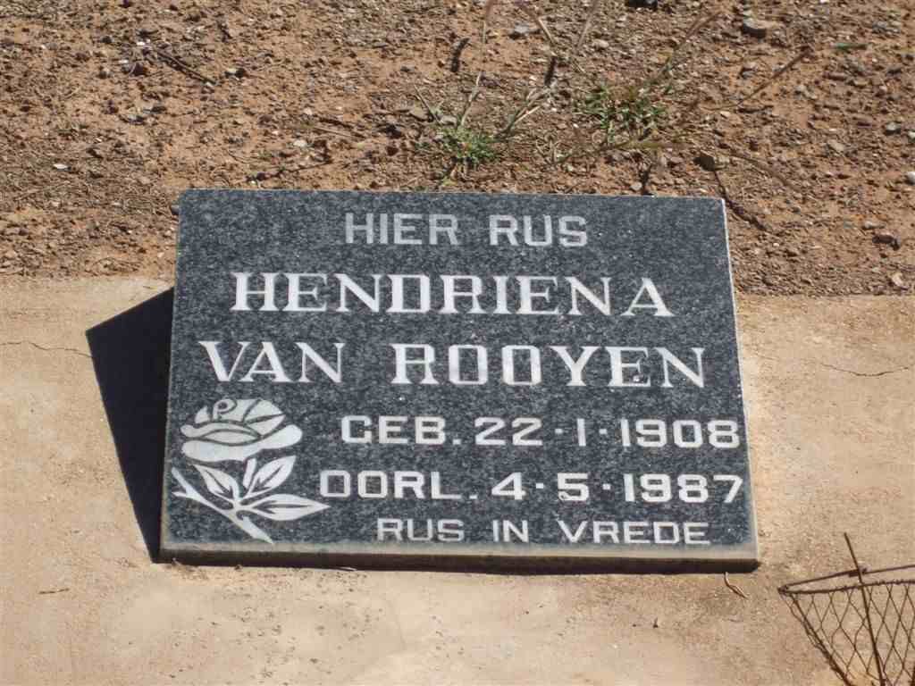 ROOYEN Hendriena, van 1908-1987
