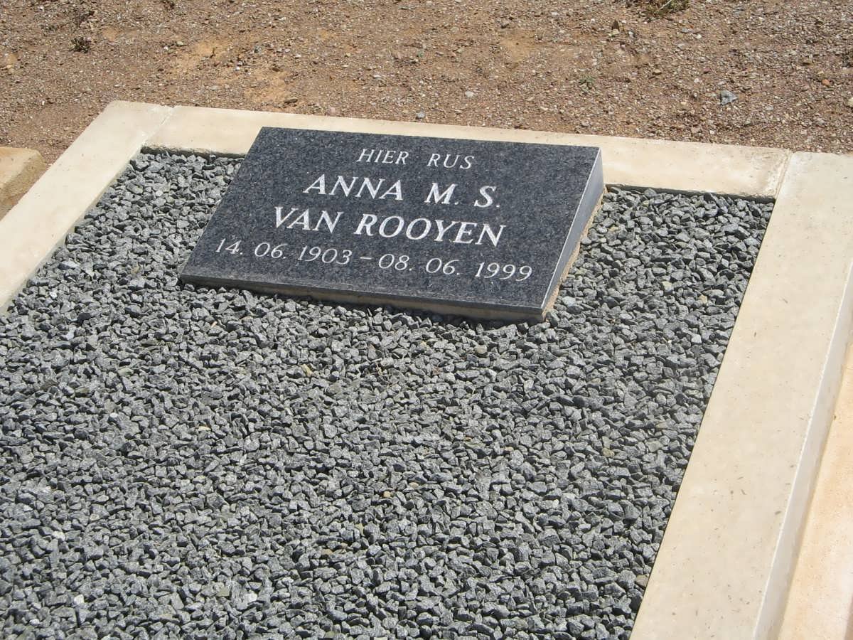 ROOYEN Anna M.S., van 1903-1999