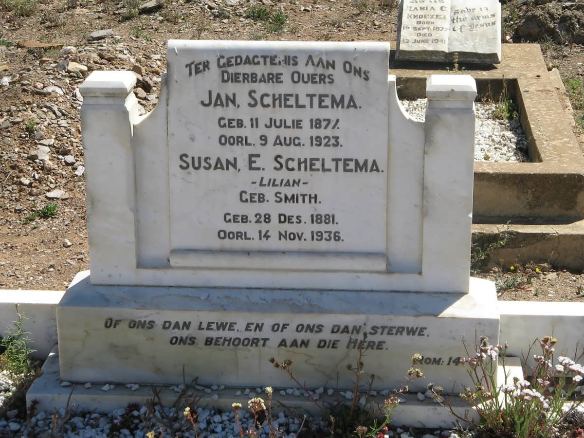 SCHELTEMA Jan. 1877-1923 &amp; Susan E. SMITH 1881-1936