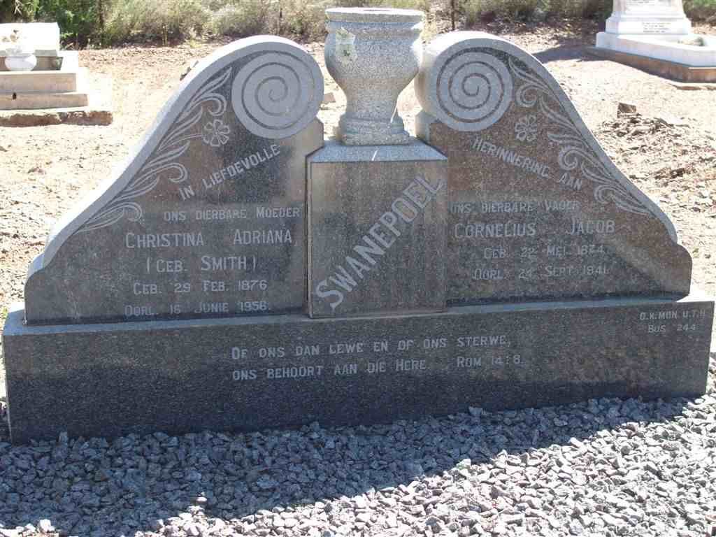 SWANEPOEL Cornelius Jacob 1874-1941 &amp; Christina Adriana SMITH 1876-1956