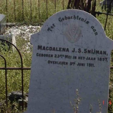 SNIJMAN Magdalena J.S. 1897-1911