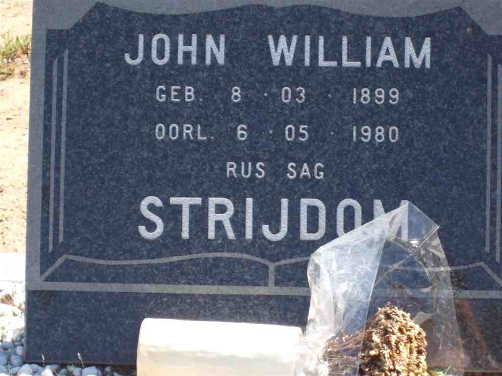 STRYDOM John William 1899-1980