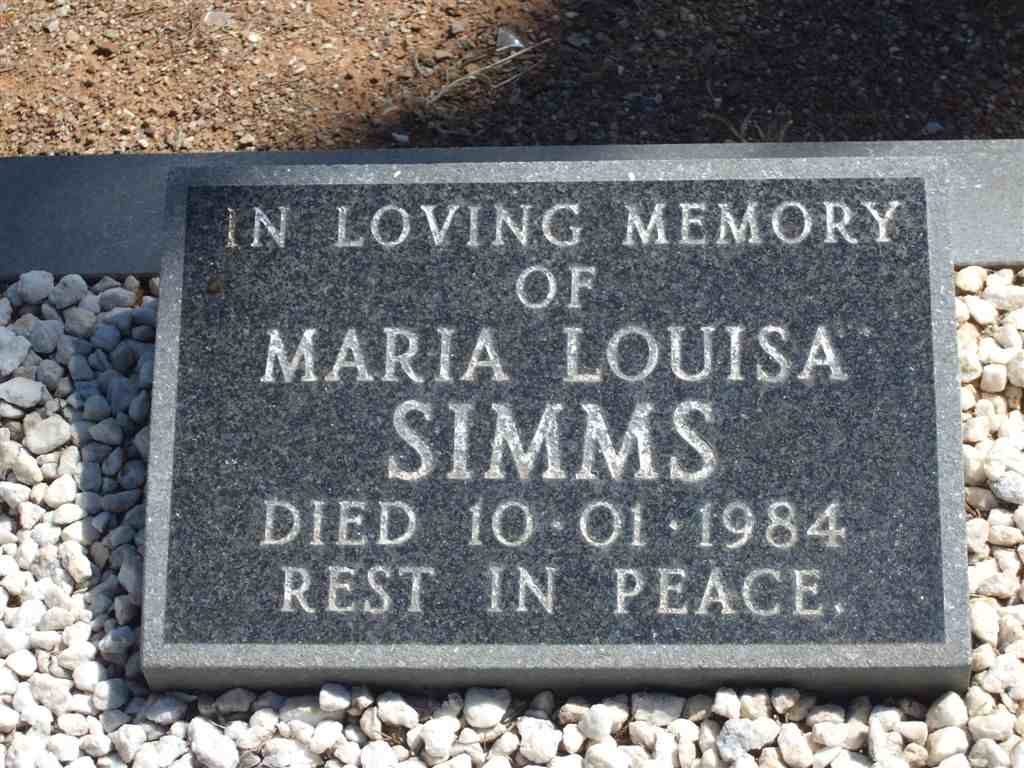 SIMMS Maria Louisa -1984