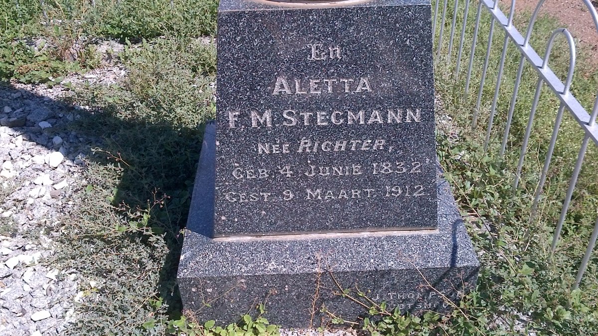 STEGMANN Aletta F.M. nee RICHTER 1832-1912