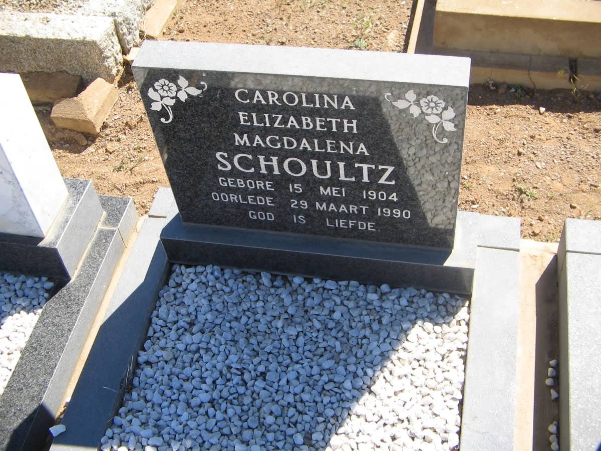 SCHOULTZ Carolina Elizabeth Magdalena 1940-1990