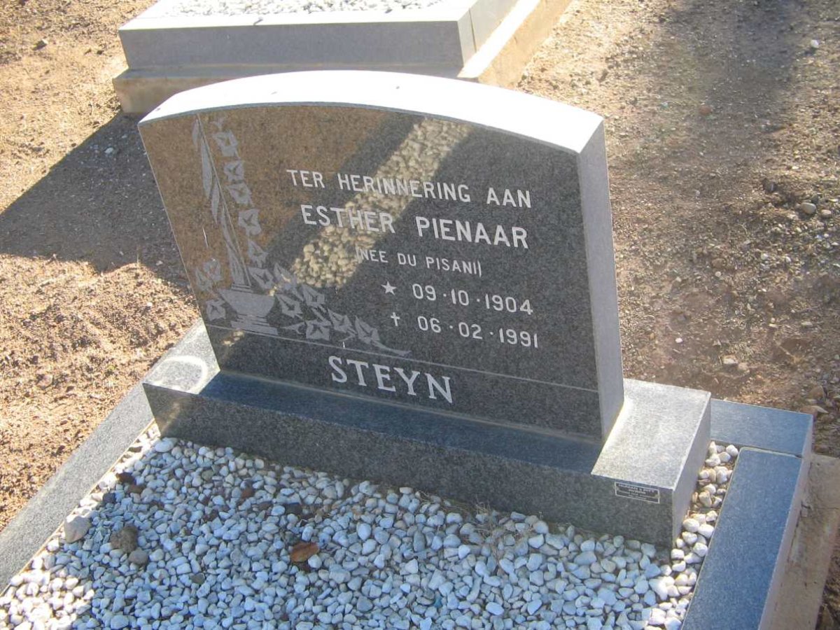 STEYN Esther Pienaar nee du PISANI 1904-1991