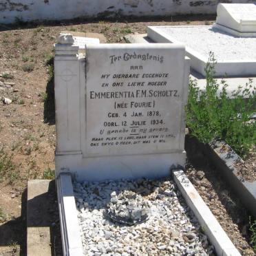 SCHOLTZ Emmerentia F.M. nee FOURIE 1878-1934
