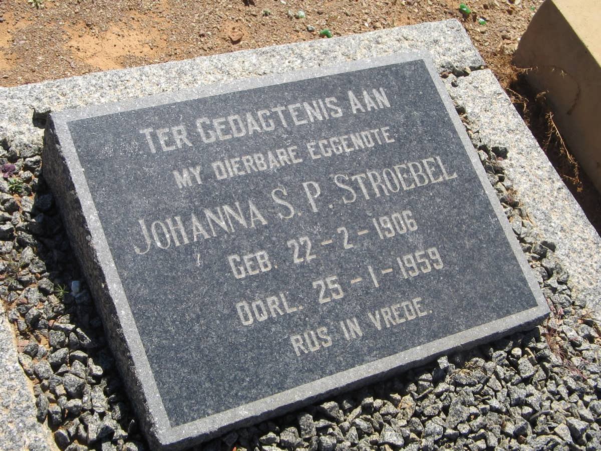 STROEBEL Johanna S.P. 1906-1959