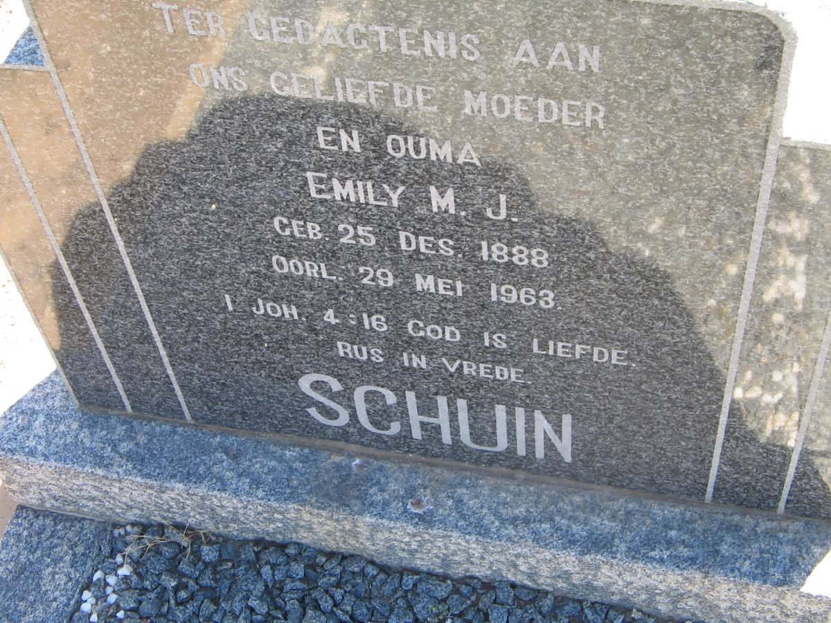 SCHUIN Emily M.J. 1888-1963