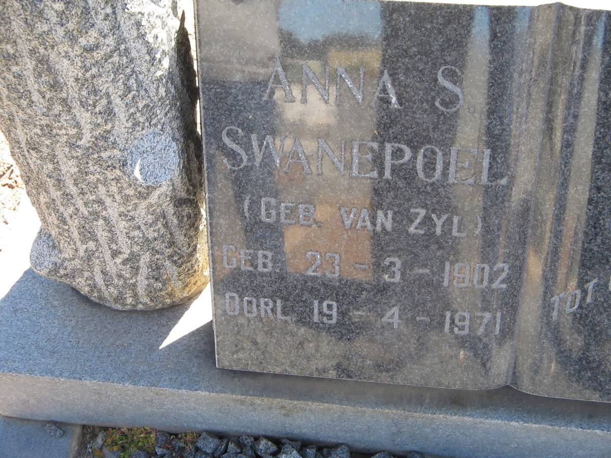 SWANEPOEL Anna S. nee VAN ZYL 1902-1971
