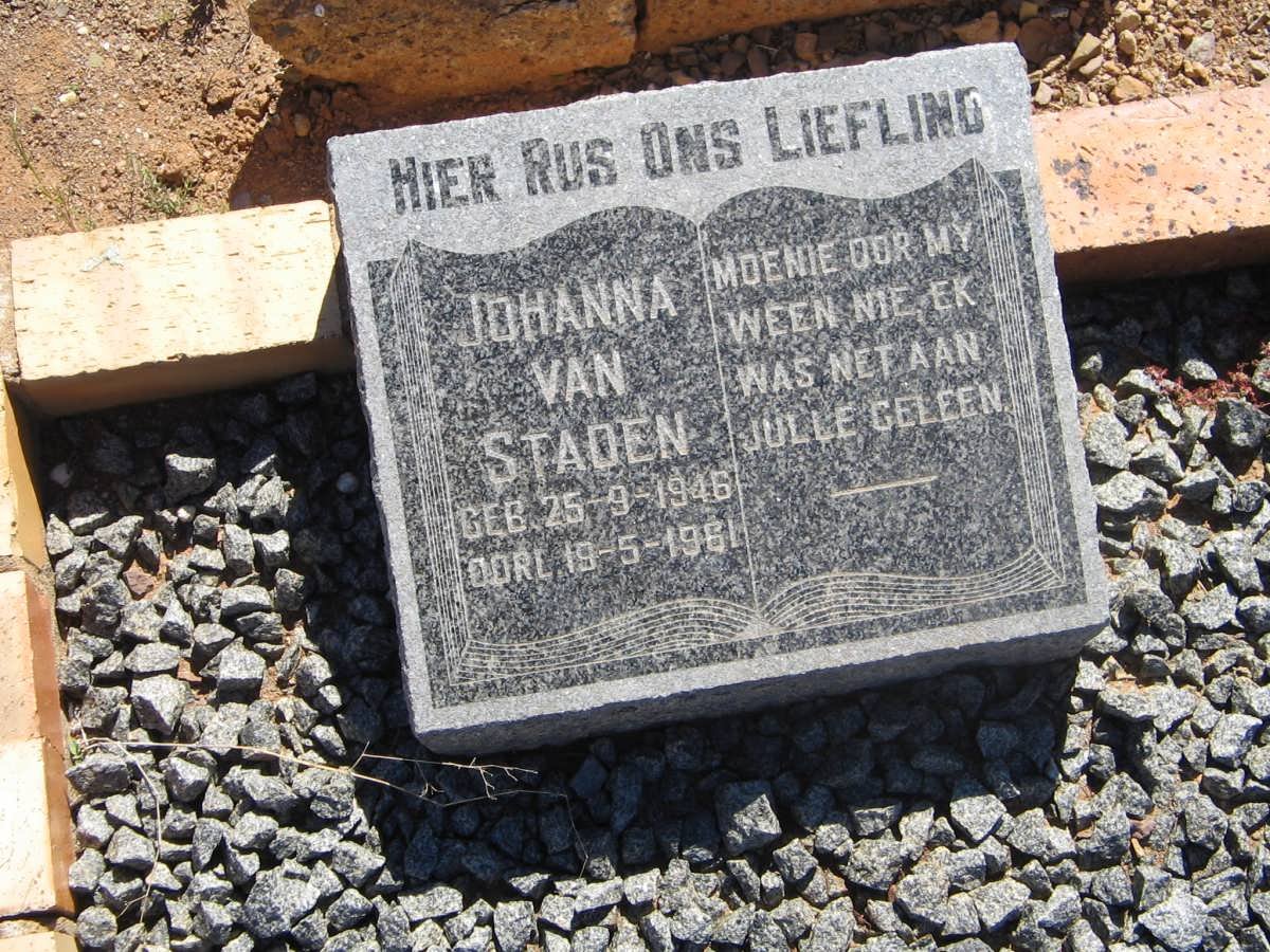 STADEN Johanna, van 1946-1961