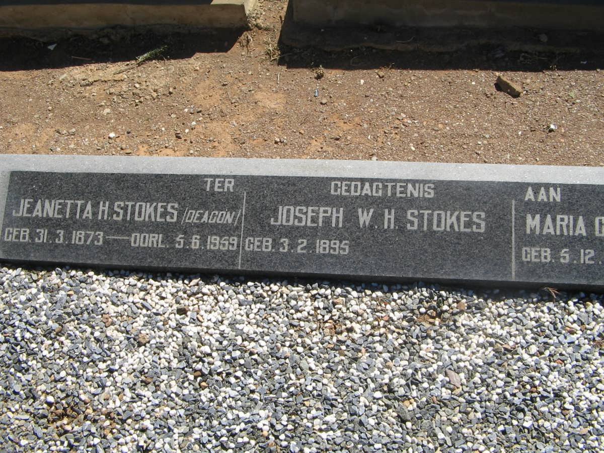 STOKES Jeanetta H. nee DEACON 1873-1959