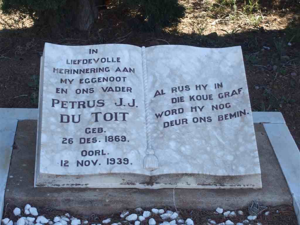 TOIT Petrus J.J., du 1869-1939