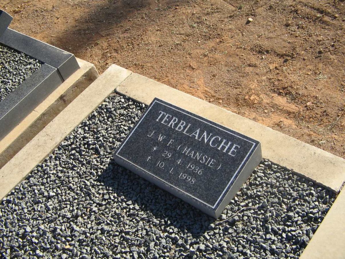 TERBLANCHE J.W.F. 1936-1998